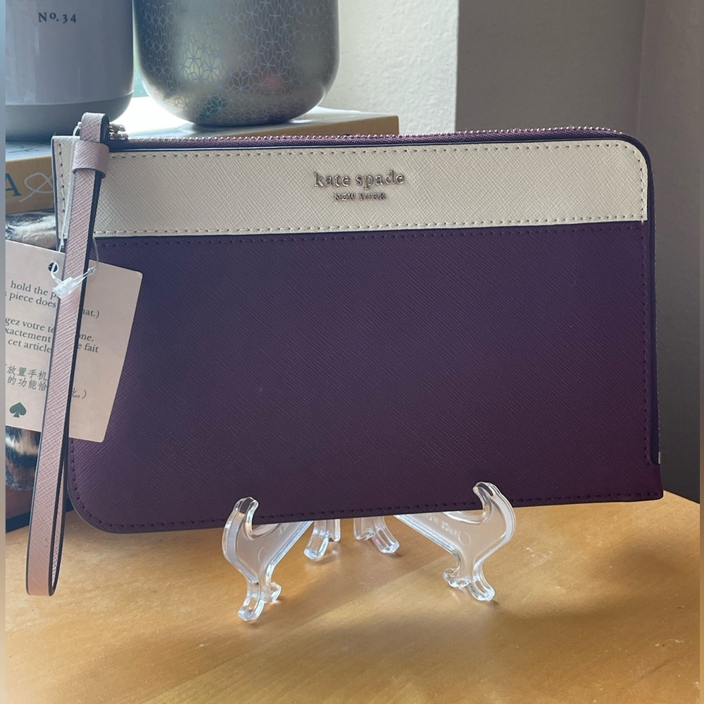 Kate Spade L-Zip Colorblock Wristlet NWT